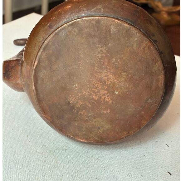 Vintage Copper Ewer Pitcher 9” Rustic Boho Decor - Picture 4 of 4